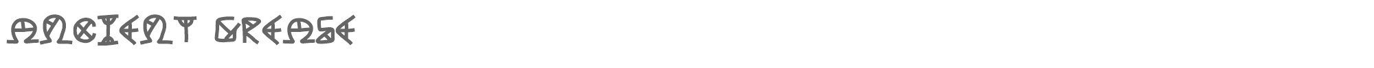 Sample characters Ancient Grease Font